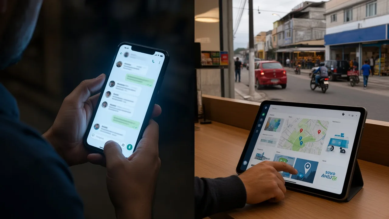 Plataforma vs grupo de WhatsApp: o que muda na loja